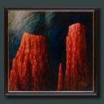 "Red Rocks" oil on linem 46 x 48in.  (117 x 122cm)